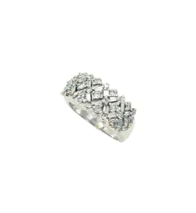 1 Carat Diamond Lattice Cluster Ring