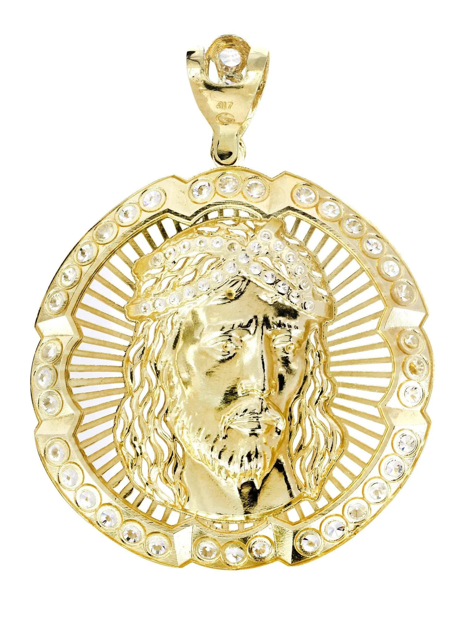 10K Gold Jesus Piece Pendant  |  18.7 Grams