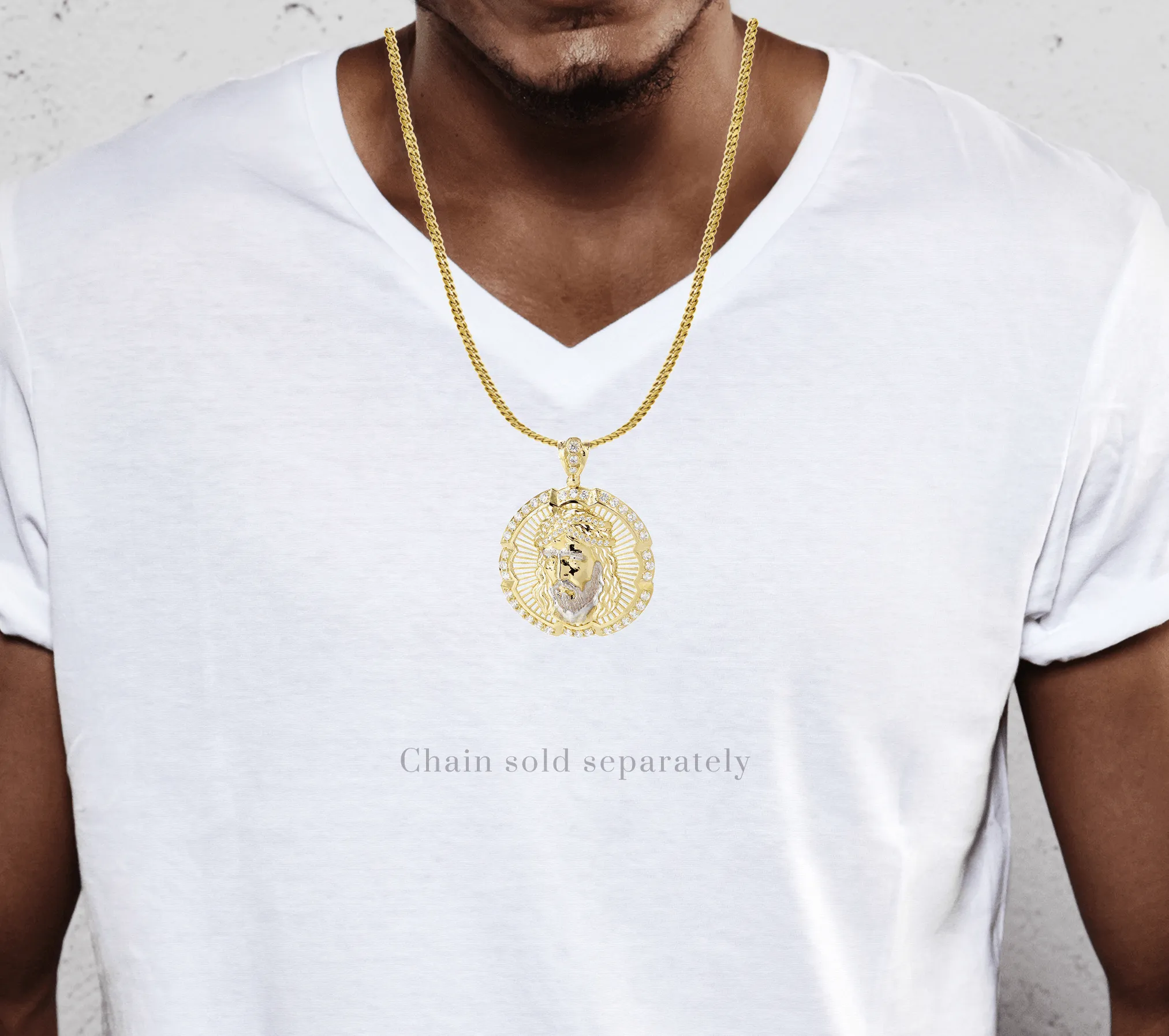 10K Gold Jesus Piece Pendant  |  18.7 Grams