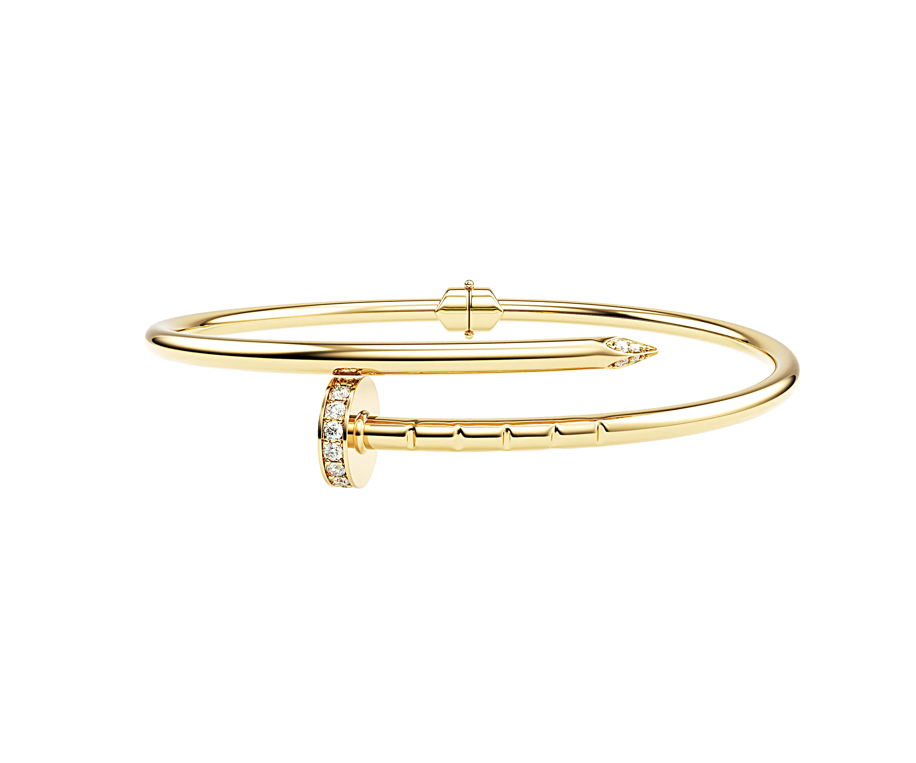 10K Mini Nail Bangle