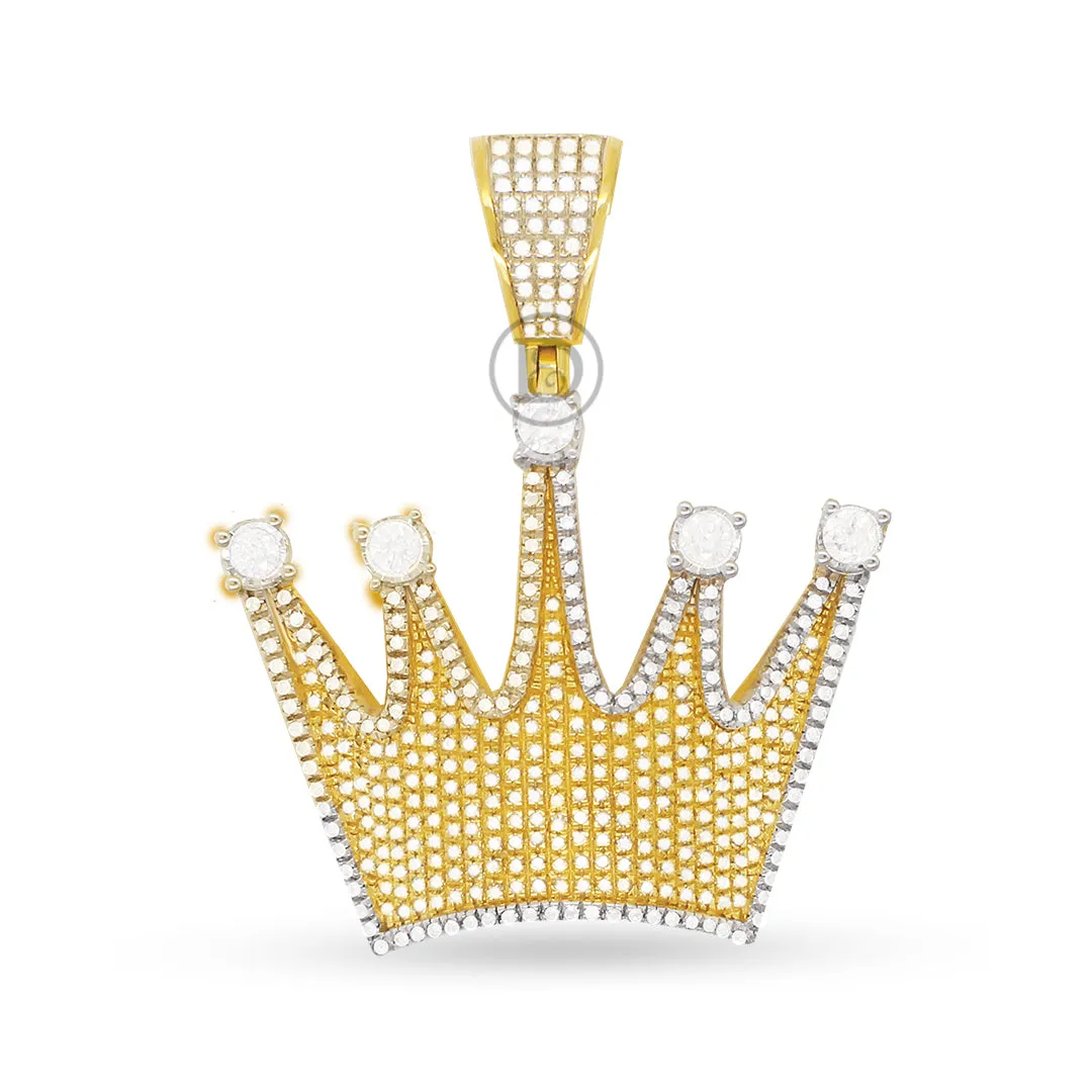 10K Yellow gold custom pendant with 1.30ct diamonds