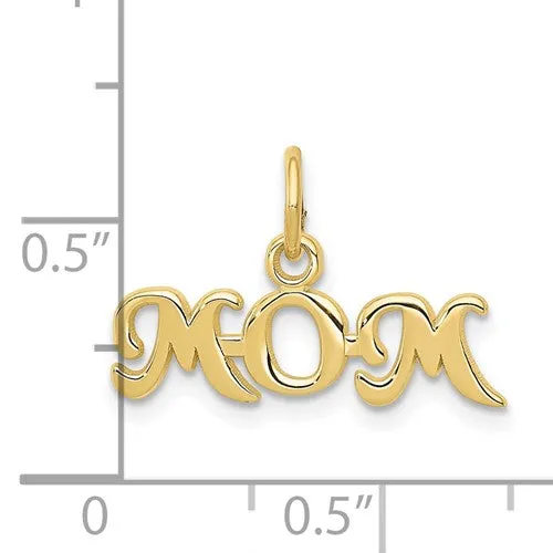 10KT YELLOW GOLD MOM PENDANT