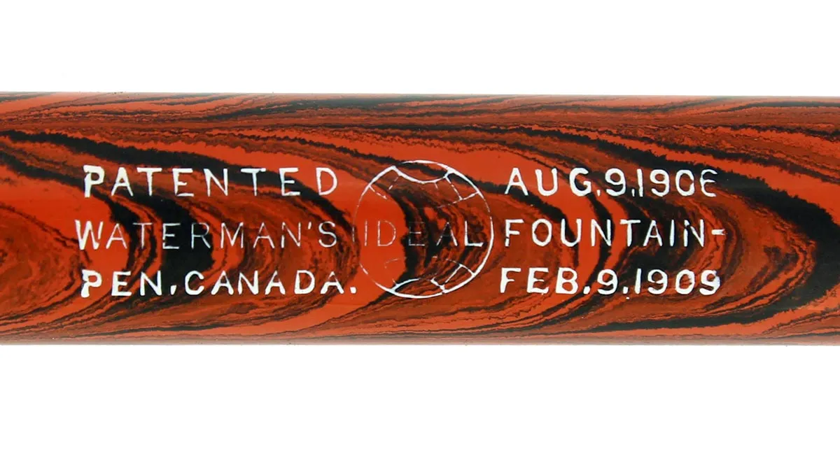 1920S WATERMAN #52 RED RIPPLE FOUNTAIN PEN XF-BBBB FLEX RARE MUSIC NIB RESTORED