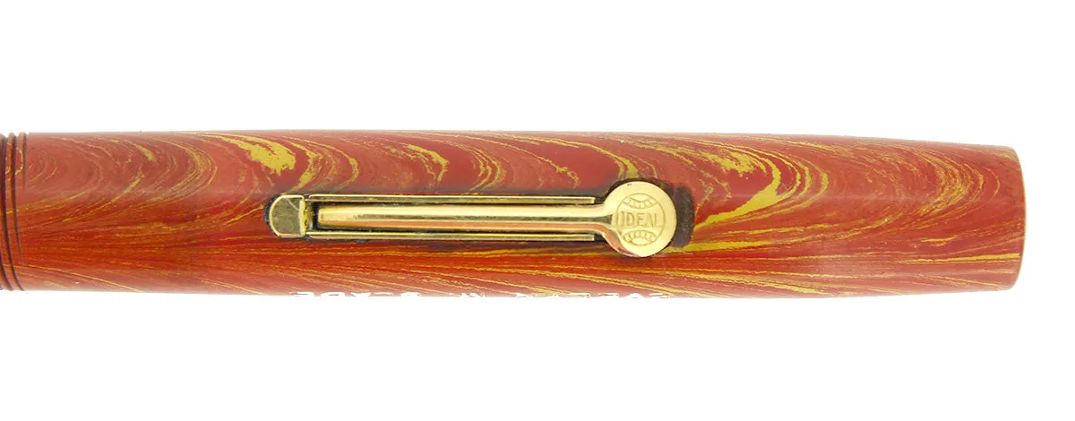 1920s WATERMAN 52V ROSE RIPPLE HARD RUBBER FOUNTAIN PEN BARREL SECTION FEED