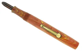 1920s WATERMAN 52V ROSE RIPPLE HARD RUBBER FOUNTAIN PEN BARREL SECTION FEED