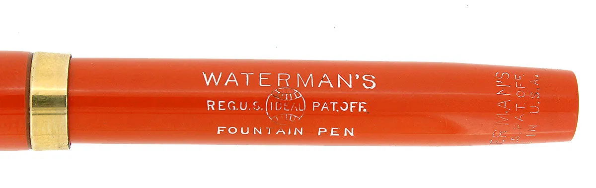 1920S WATERMAN CARDINAL 52 1/2V FOUNTAIN PEN AND PENCIL SET XF-BBB NIB RESTORED
