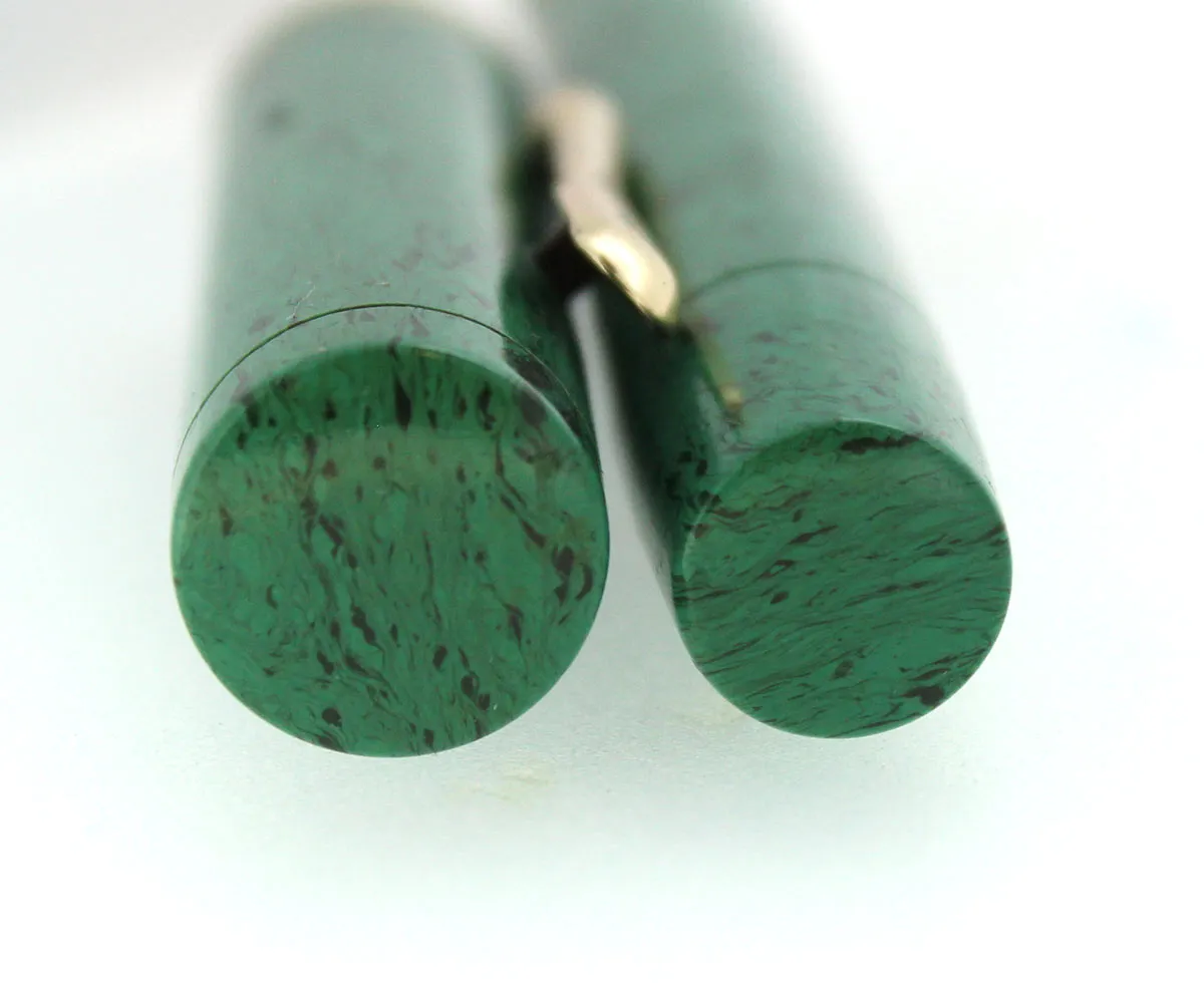 1927 CONKLIN SUB ENDURA OVERSIZE MEDIUM GREEN HARD RUBBER FOUNTAIN PEN RESTORED