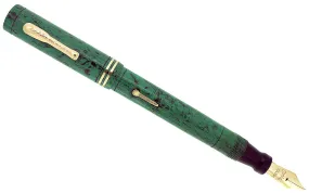 1927 CONKLIN SUB ENDURA OVERSIZE MEDIUM GREEN HARD RUBBER FOUNTAIN PEN RESTORED