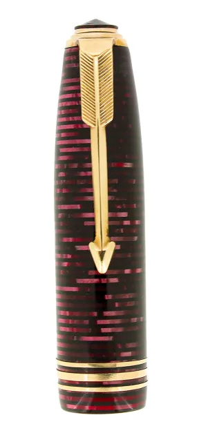 1936 PARKER SENIOR BURGUNDY PEARL FOUNTAIN PEN CAP PART RARE NEAR MINT RESTORED
