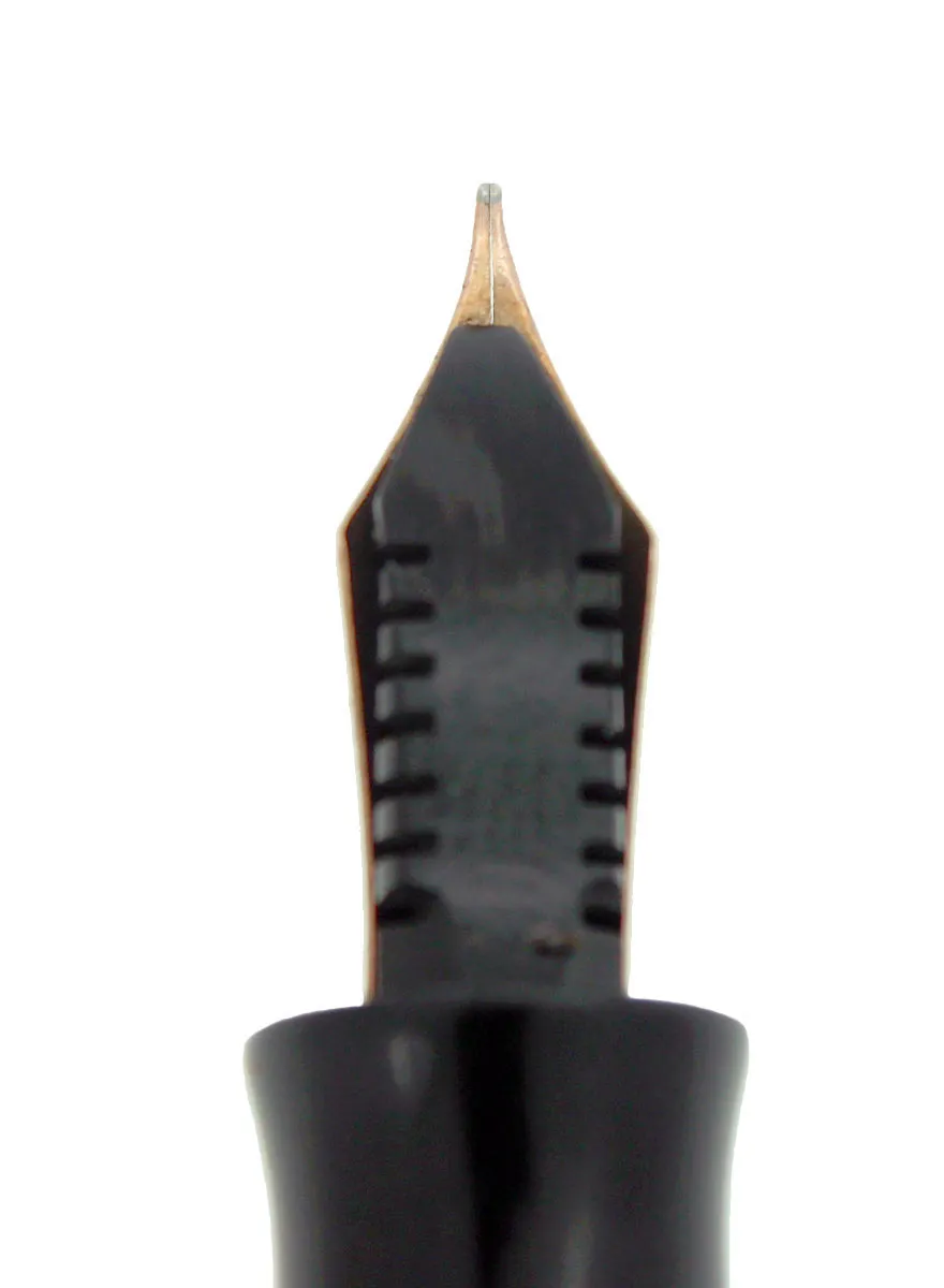 1937 PARKER GOLDEN WEB DOUBLE JEWEL VACUMATIC FOUNTAIN PEN M-B FLEX NIB RESTORED