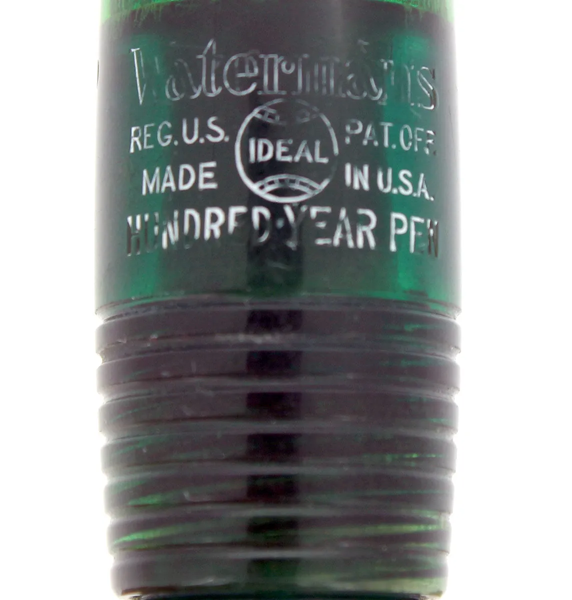 1939 FIRST YEAR GREEN WATERMAN 100 YEAR FOUNTAIN PEN F-BB SEMI-FLEX NIB RESTORED