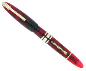 1939 FIRST YEAR RED LUCITE WATERMAN 100 YEAR FOUNTAIN PEN XF-M NIB RESTORED