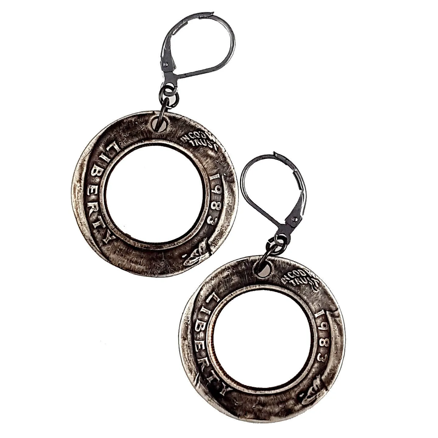 1965-1998 Inside Out Quarter Coin Earrings