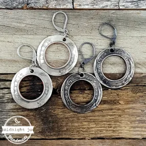 1965-1998 Inside Out Quarter Coin Earrings