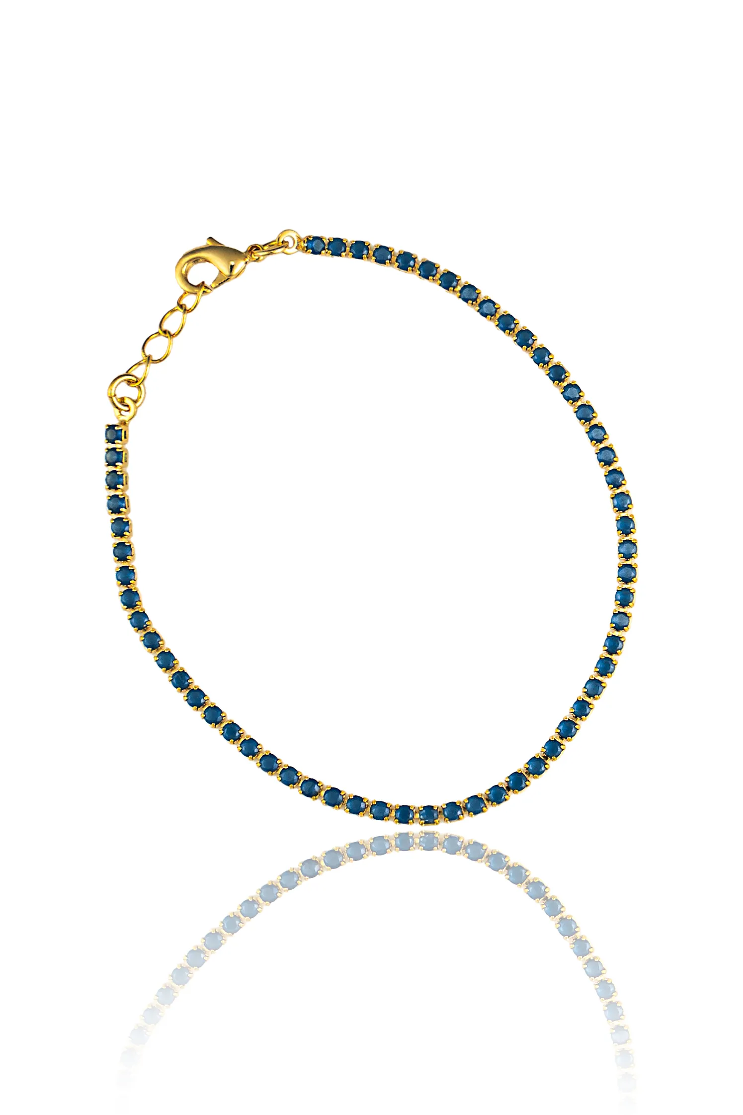 2mm Zirconia Colored Tennis Bracelet, 11 colors (I100)
