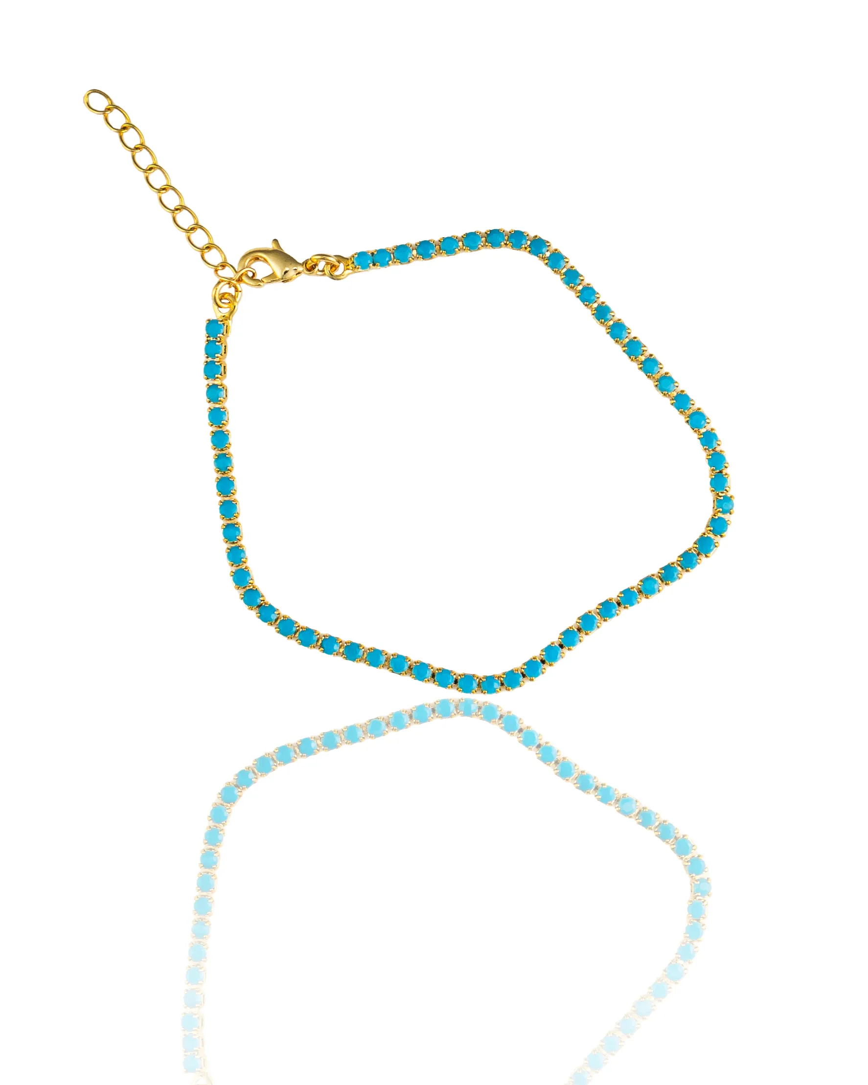 2mm Zirconia Colored Tennis Bracelet, 11 colors (I100)