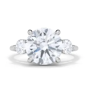 3-Stone Solitaire Round Cut Diamond Ring