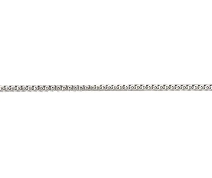 9ct White Gold Filed Franco Bracelet