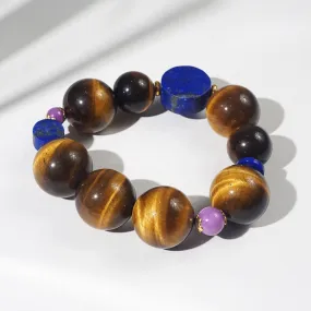 A-Grade Tiger Eye 20mm, Lapis Lazuli and Phosphosiderite