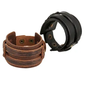 Accessories Vintage Punk Style Cattle Leather Bracelet Simple Multi-Layer Ornament European and American Leather Bracelet