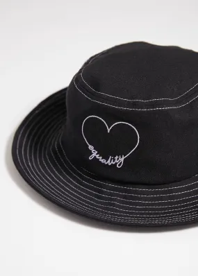 Afends Unisex Equality - Hemp Bucket Hat - Black