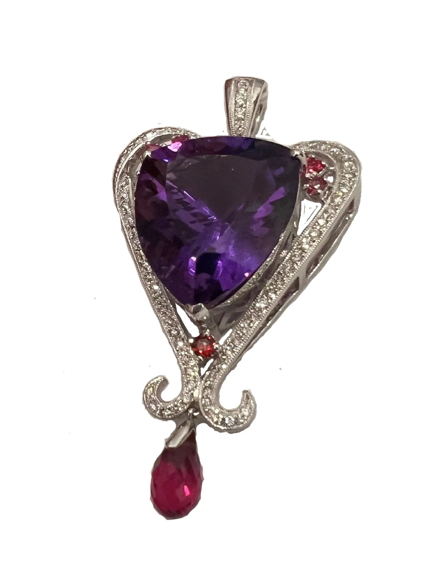 Amethyst Pendant With Spinel