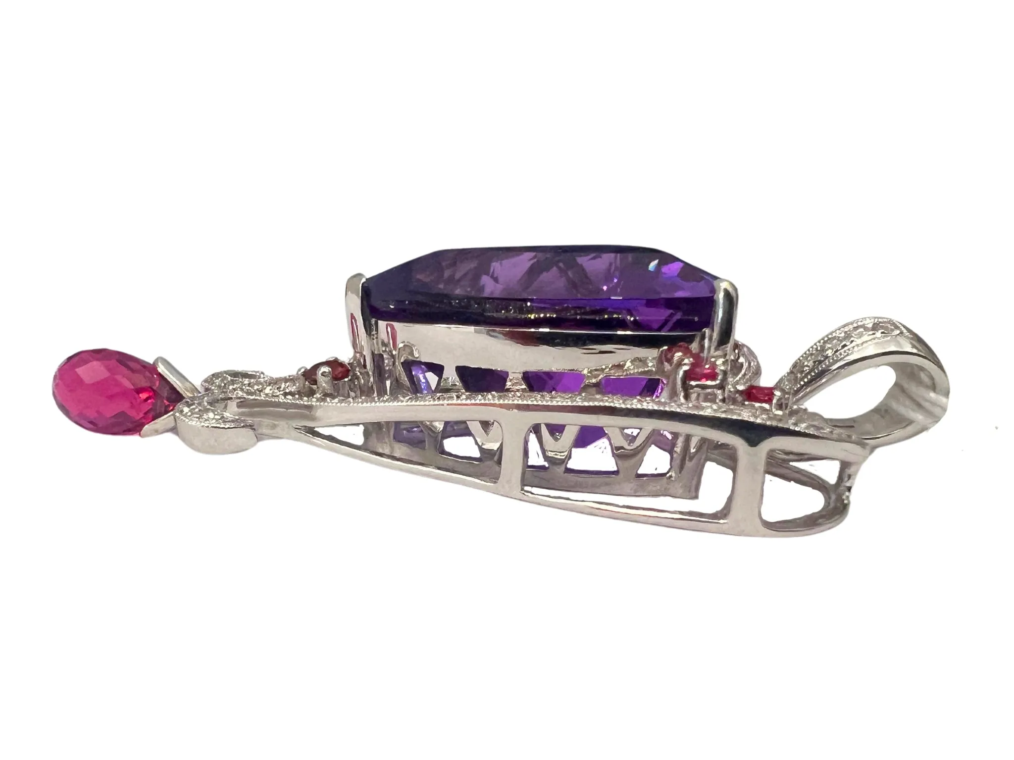 Amethyst Pendant With Spinel