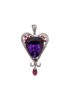 Amethyst Pendant With Spinel