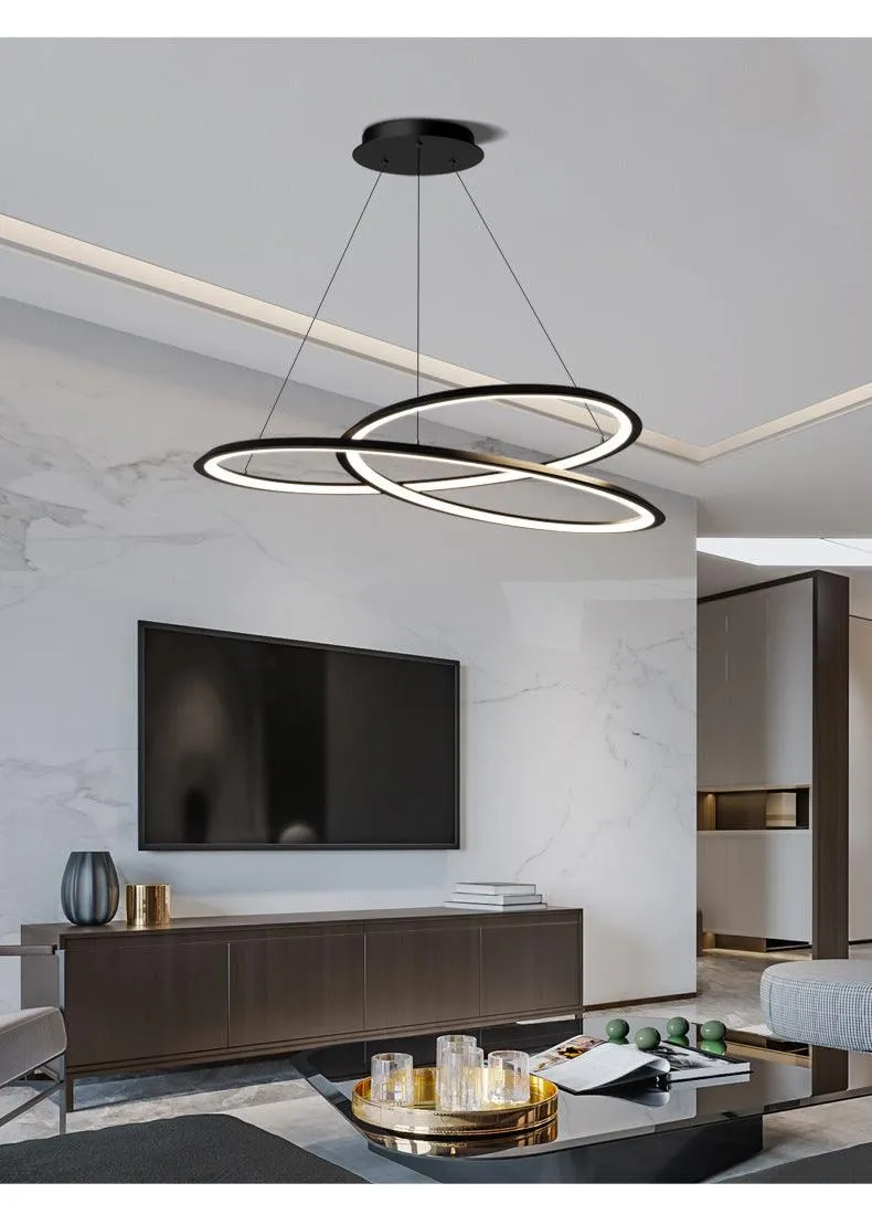 Anello Modern Luxury Black LED Pendant Light