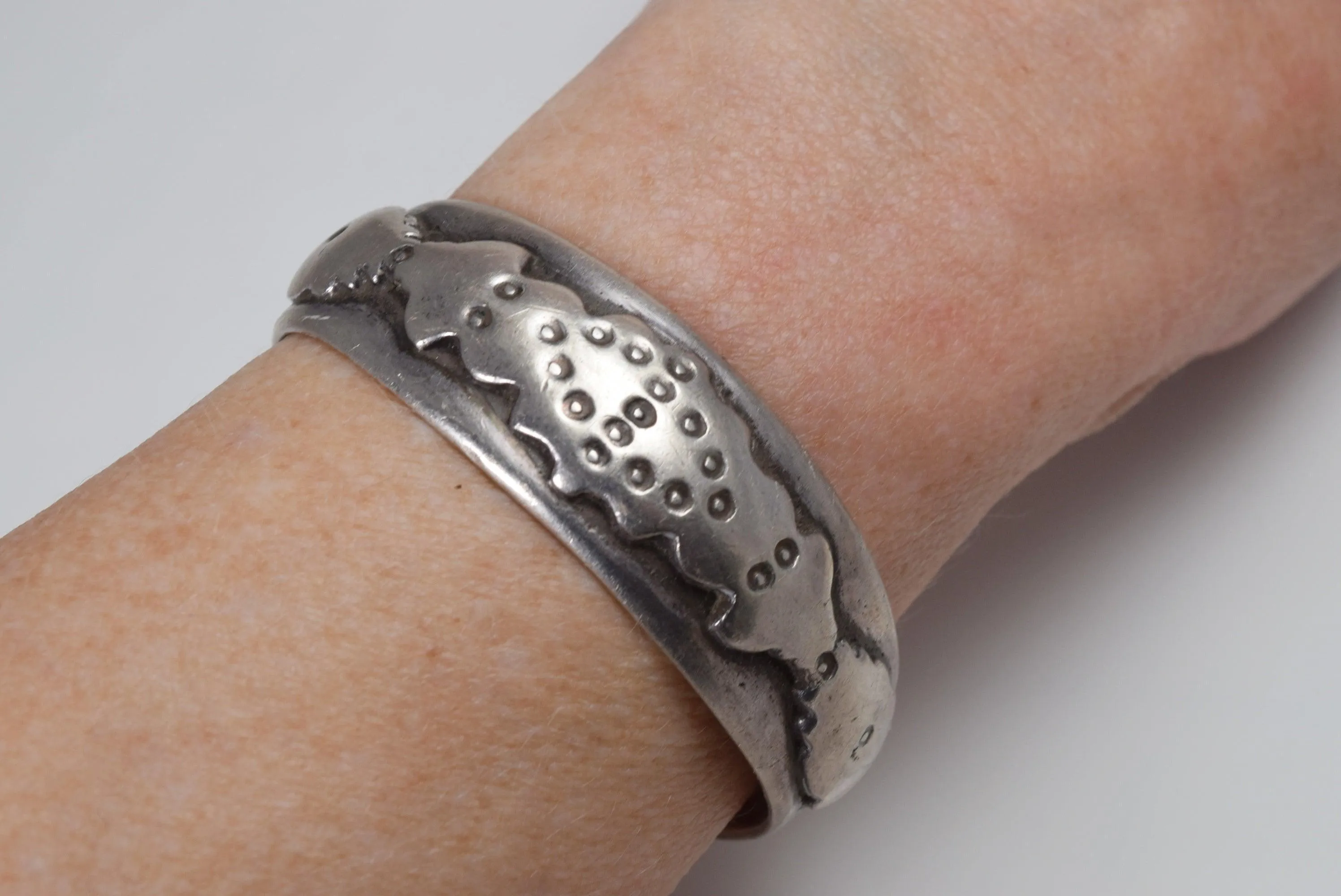 Antique Silver Uzbek Cuff Bracelet