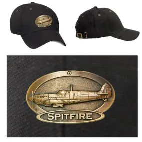 Ball Cap Black with Brass Spitfire Emblem