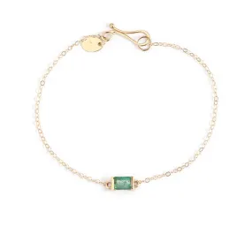 Bar Baguette Emerald Chain Bracelet