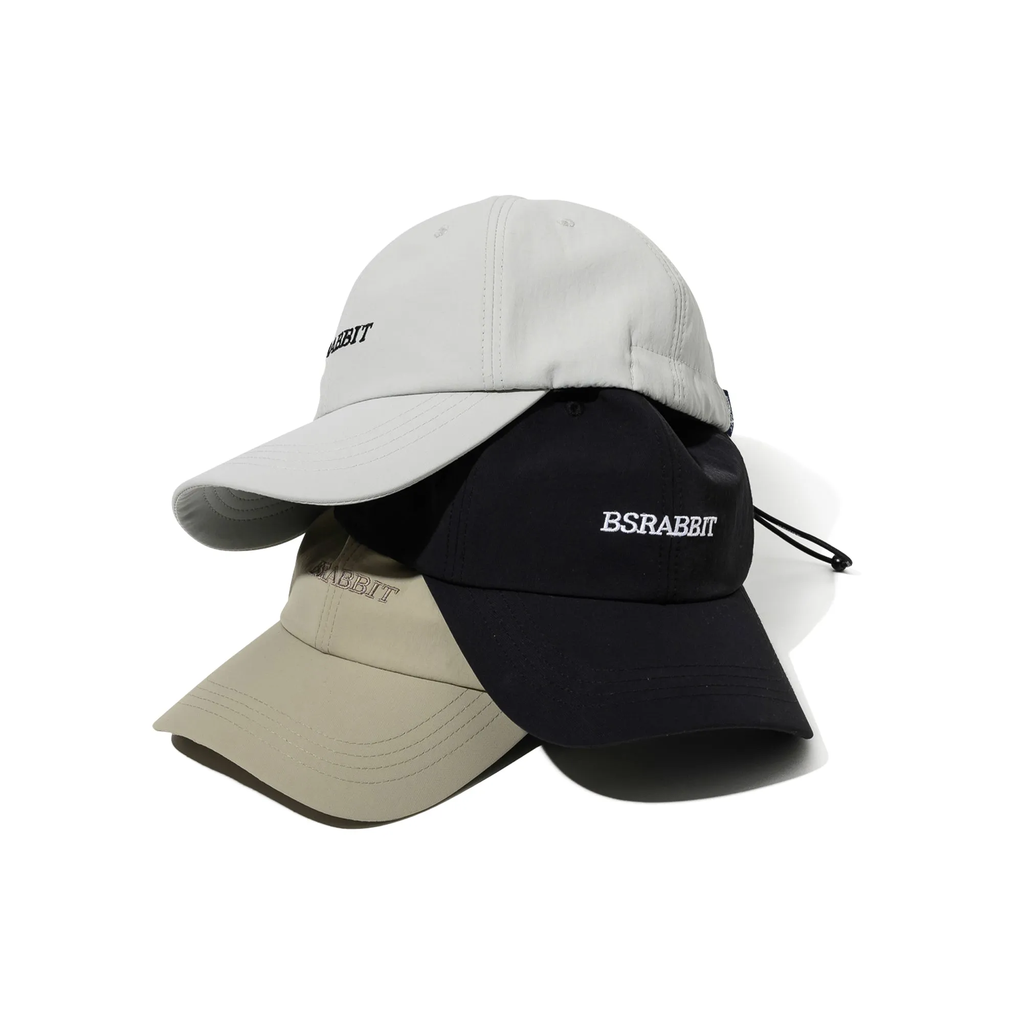 BSRABBIT LOGO STRING CAP BLACK