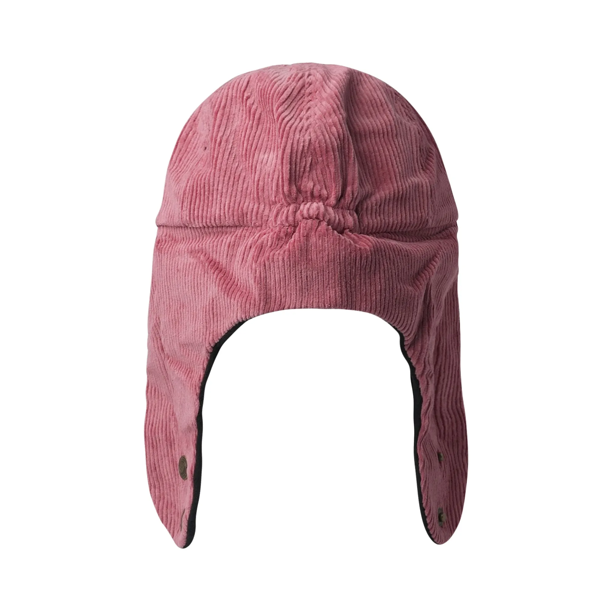 BSRBT EARFLAP HAT STRIPE  CORDUROY PINK