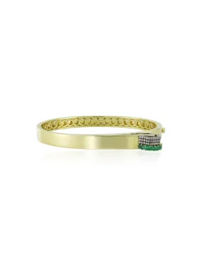 Camille, 14K Yellow Gold, Emerald   Diamond Bracelet