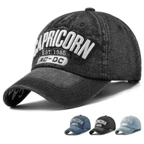 CAPRICORN 3D Letter Embroidery Baseball Cap Outdoor Sports Golf Caps Trucker hat Men's and Women's Universal hats