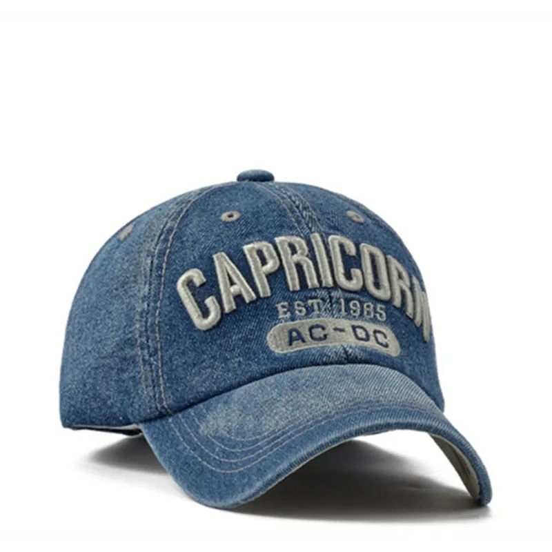 CAPRICORN 3D Letter Embroidery Baseball Cap Outdoor Sports Golf Caps Trucker hat Men's and Women's Universal hats