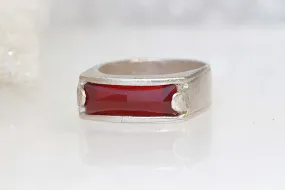 Carnelian Silver Ring