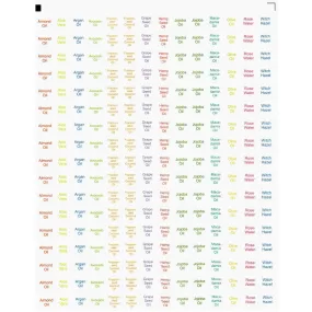 Carrier Oil Label Sheet