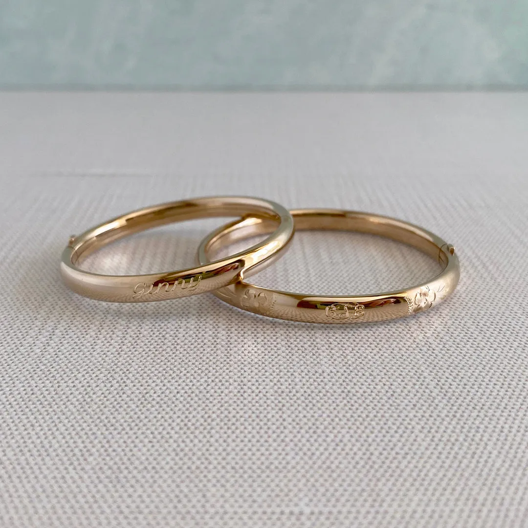 Child 14K Yellow Gold Plain Bangle