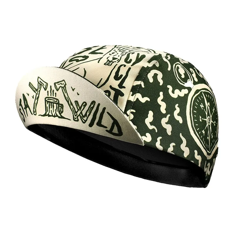 Classic Retro Red Blue Green Polyester Cycling Caps Summer Sports Quick Dry Bicycle Hat Men And Women Wear Breathable