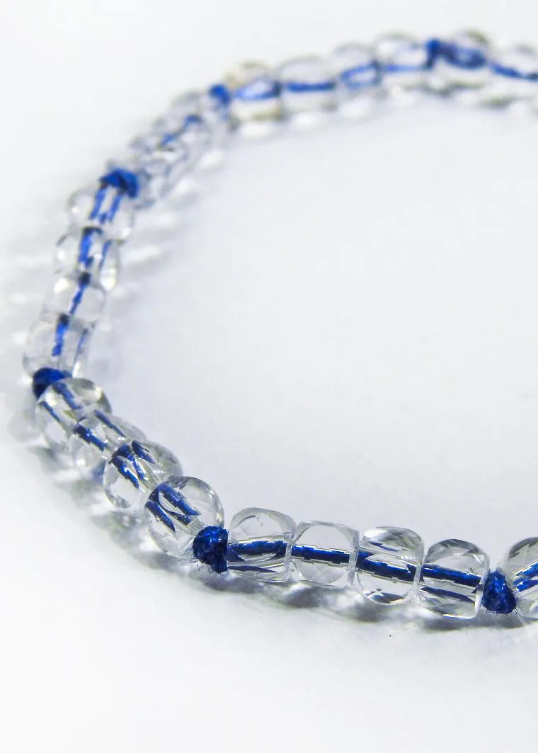 Clear Quartz Crystal Cube Bracelet