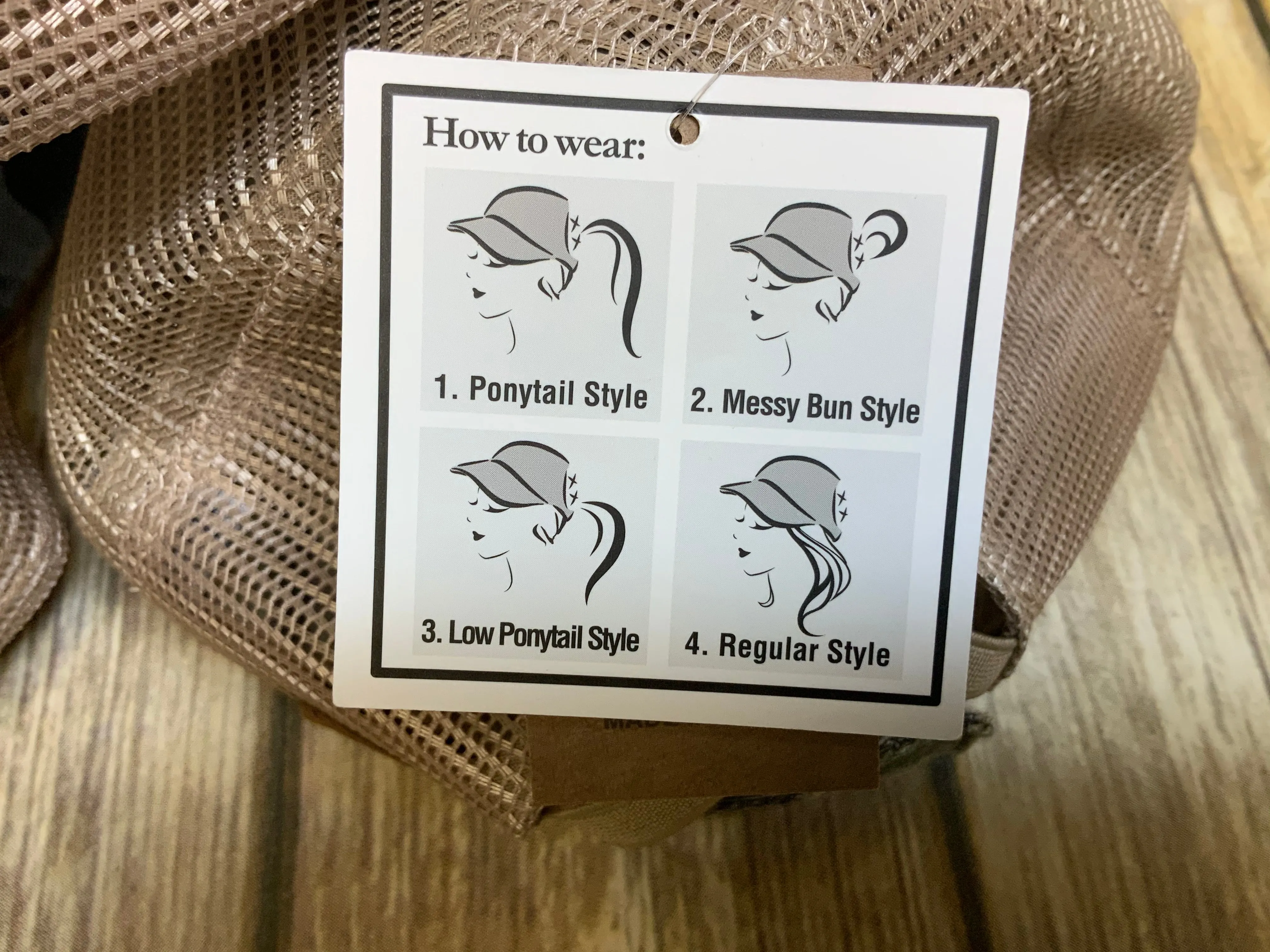 Criss Cross Distressed Pony Tail Caps (Authentic CC Brand)