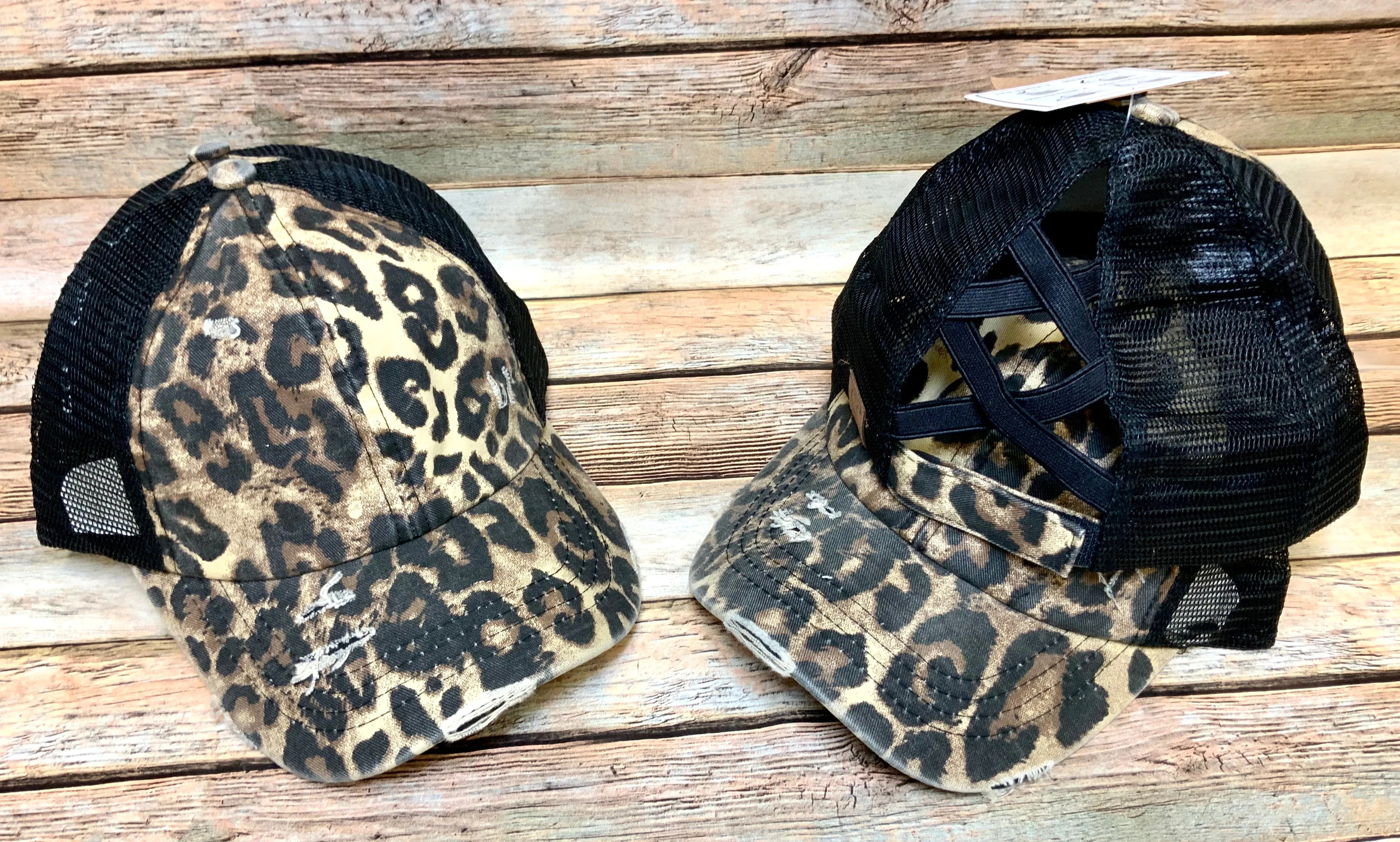 Criss Cross Distressed Pony Tail Caps (Authentic CC Brand)