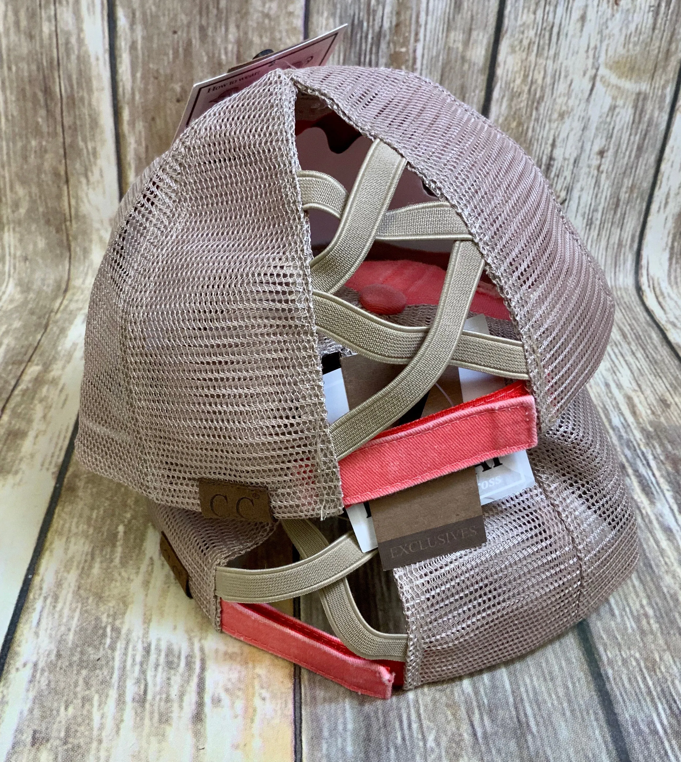 Criss Cross Distressed Pony Tail Caps (Authentic CC Brand)