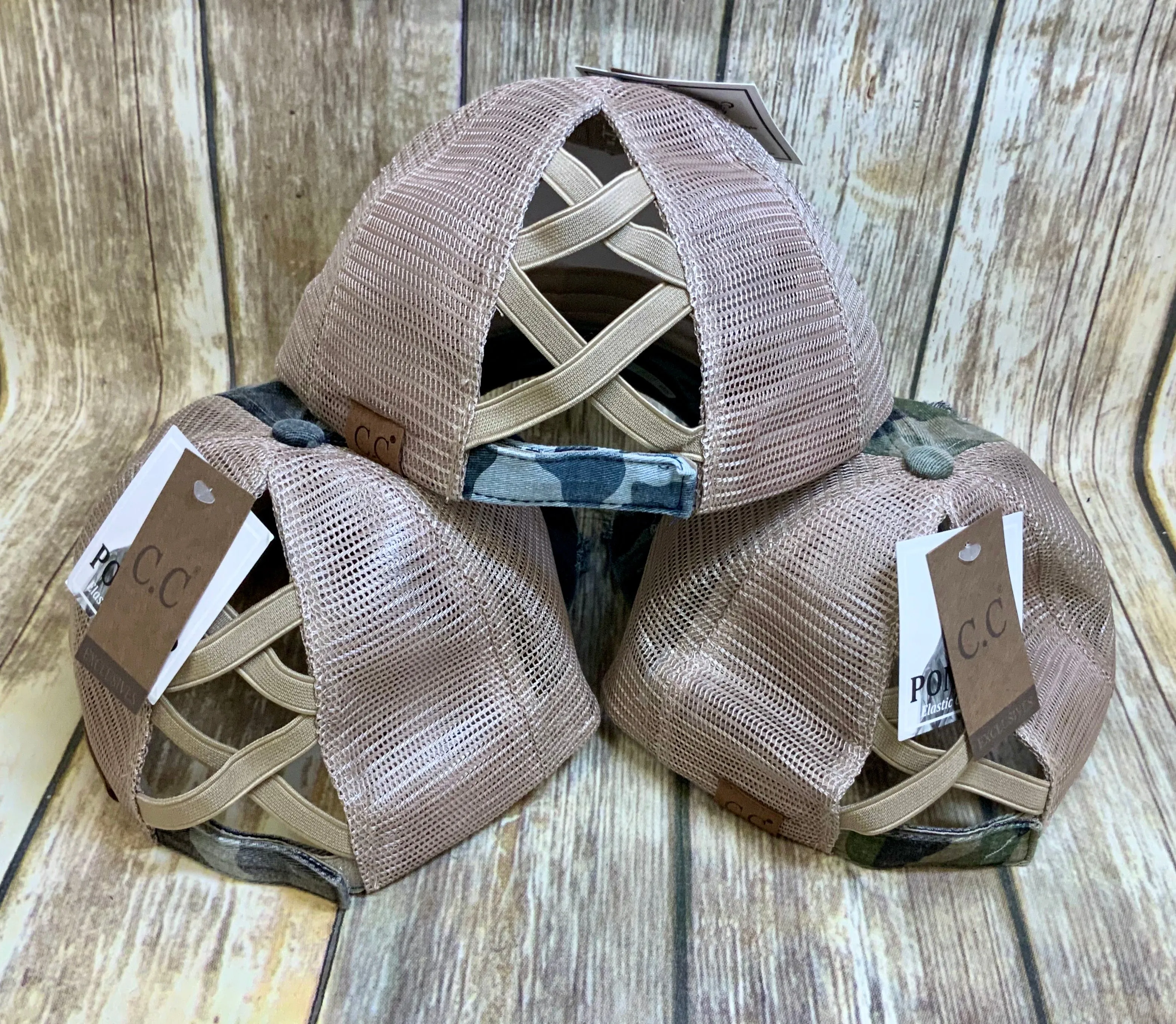Criss Cross Distressed Pony Tail Caps (Authentic CC Brand)
