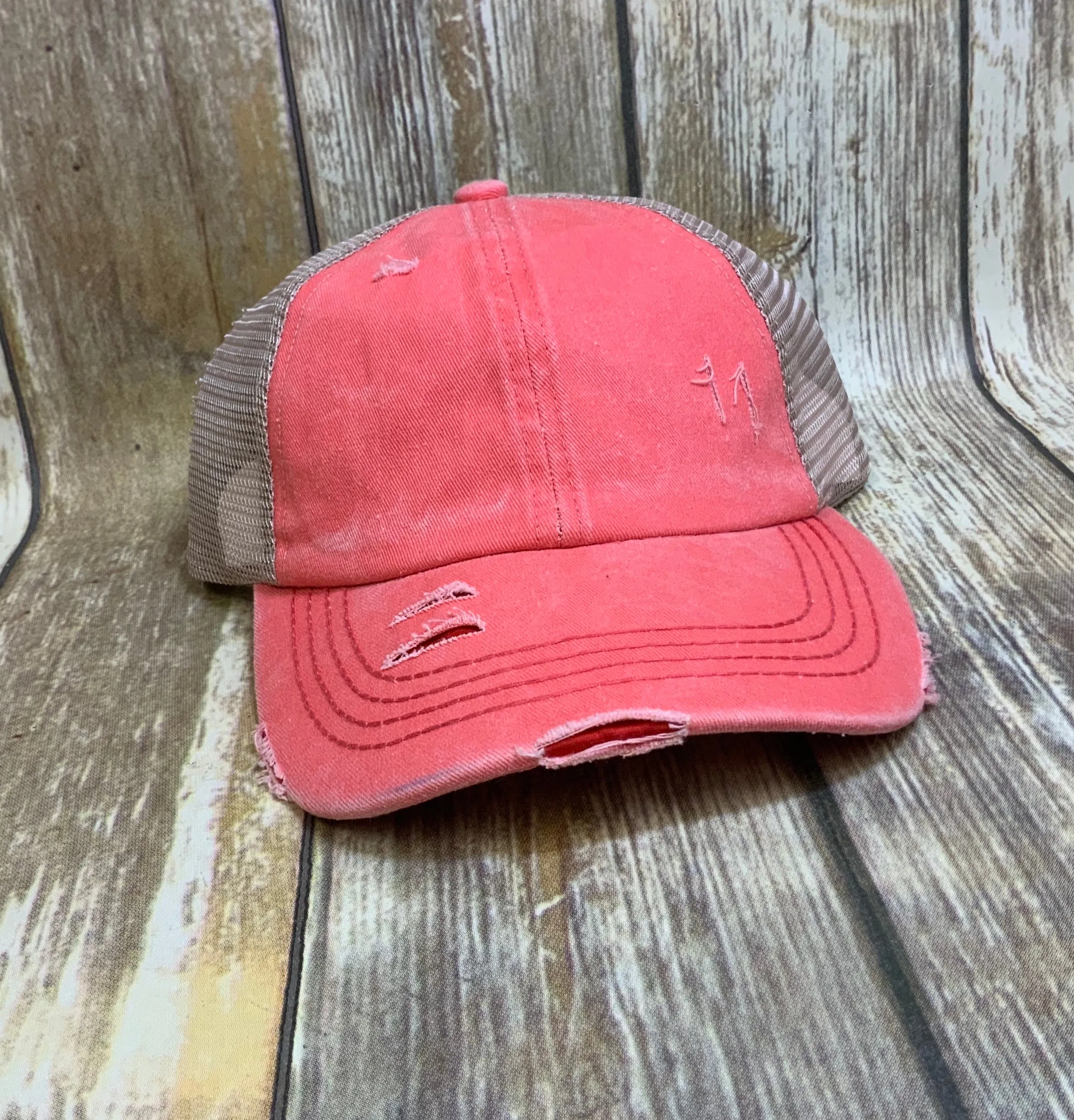 Criss Cross Distressed Pony Tail Caps (Authentic CC Brand)