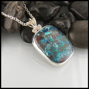 Custom Tropical Pendant in Sterling Silver and Gold