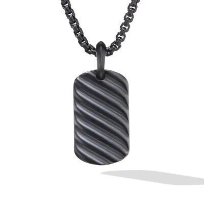 David Yurman 27mm Sculpted Tag Pendant