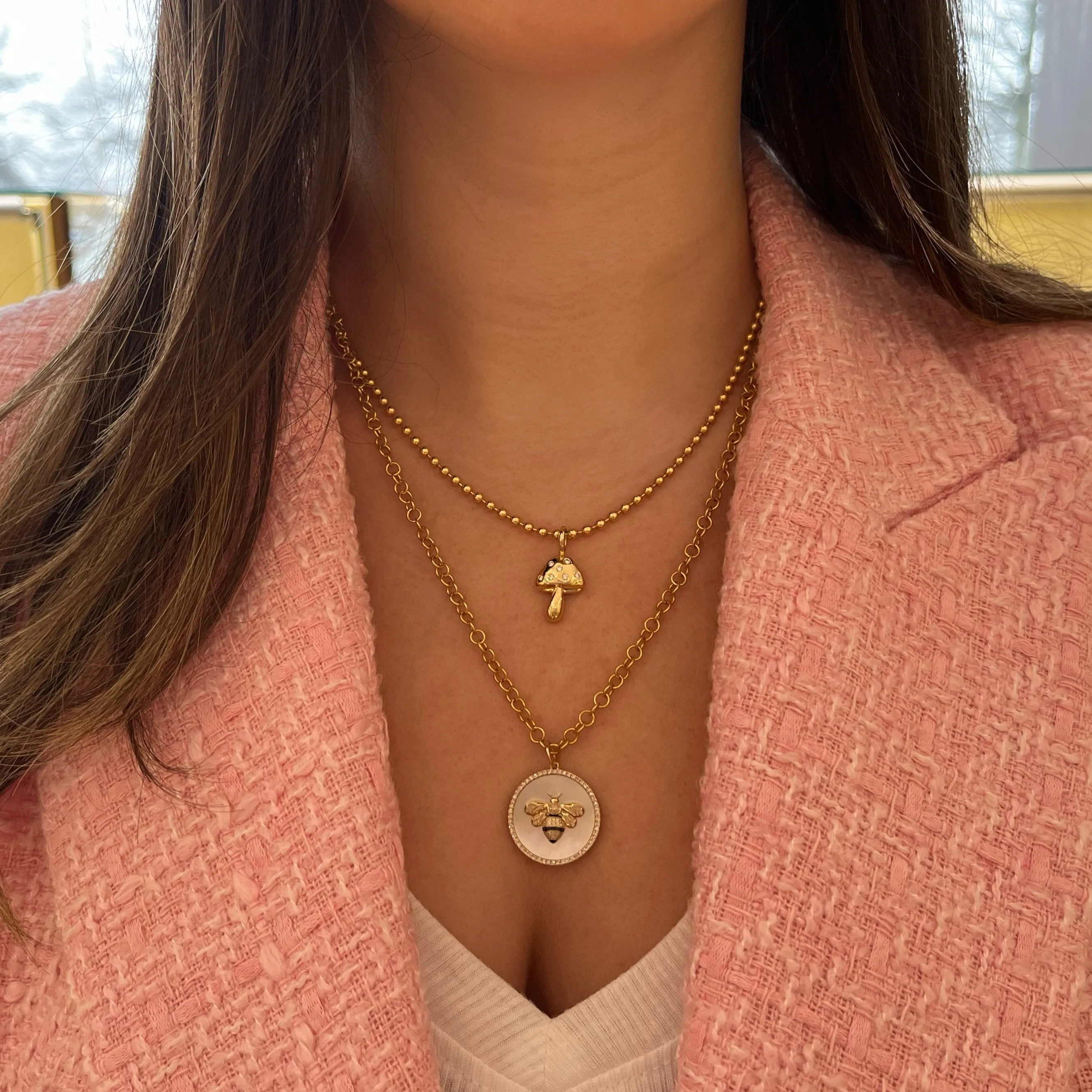 Diamond Mushroom Pendant